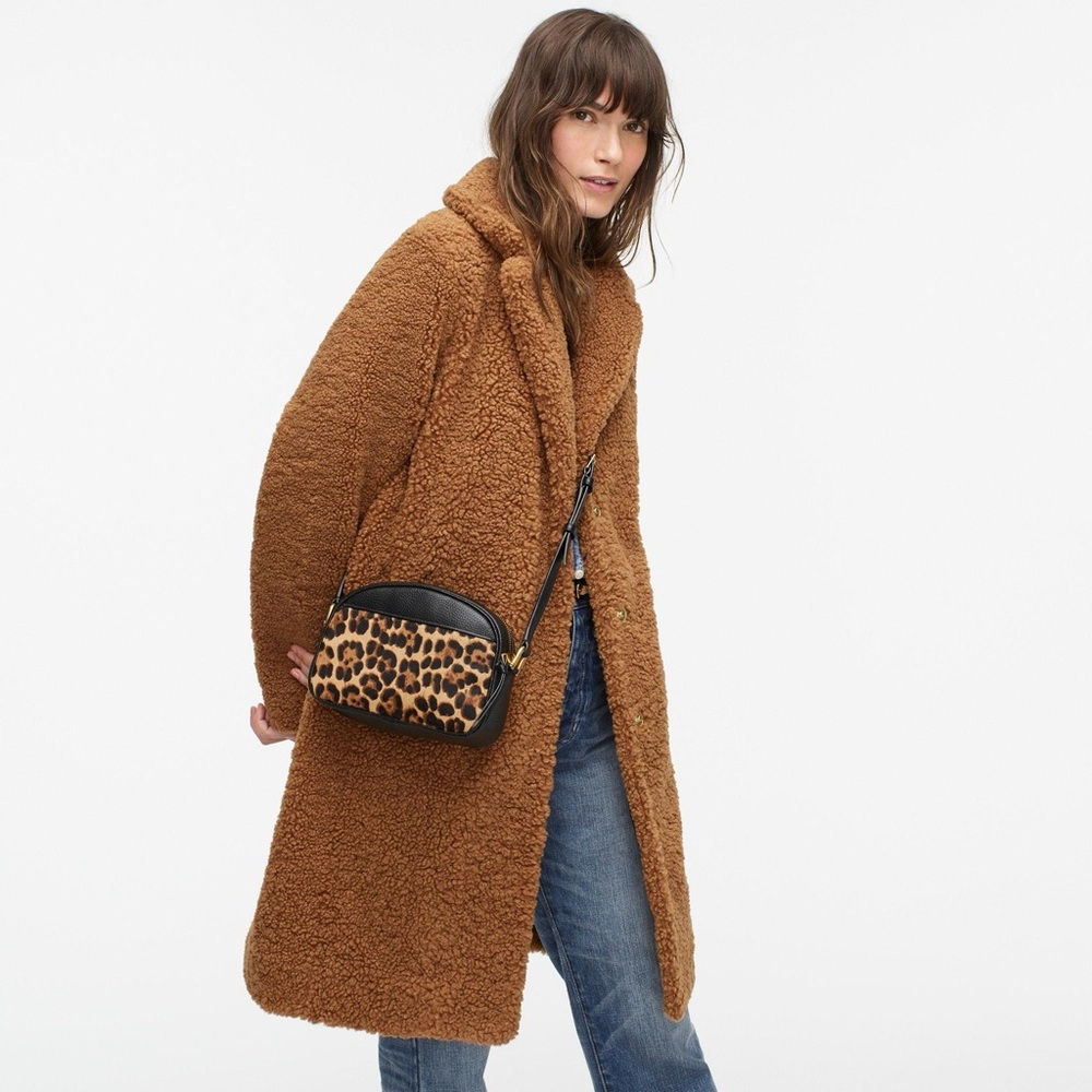 J. Crew Double Breasted Teddy Sherpa Topcoat